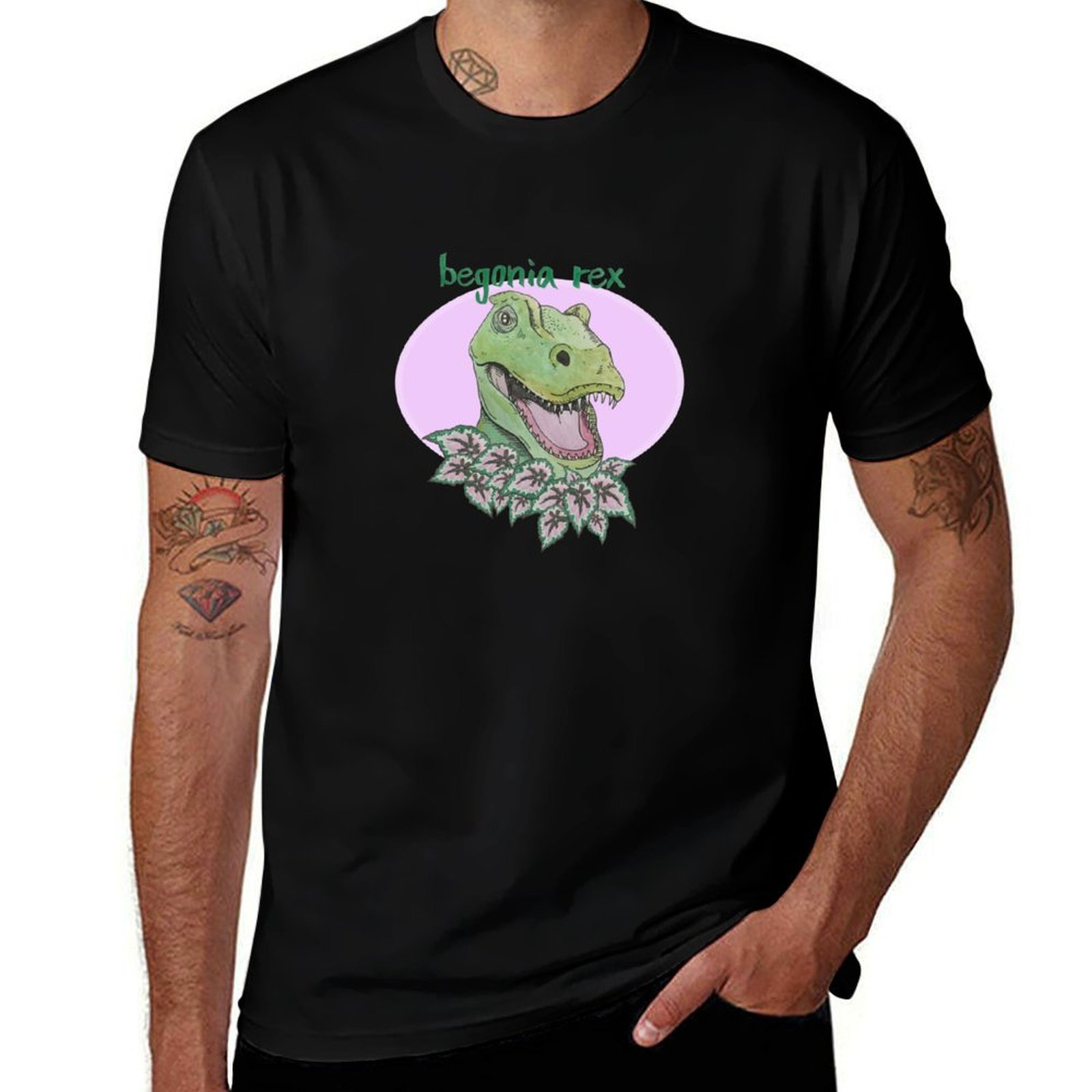 T rex begonia (pink) T-Shirt S - Begonia Rex review and price